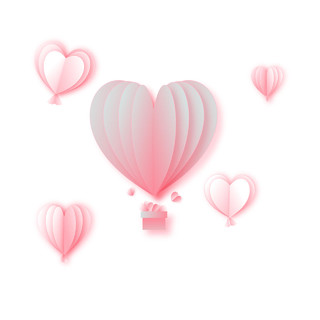 心型情人节日气球